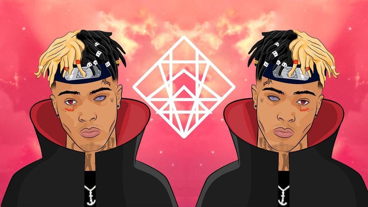 Double Naruto Xxxtentacion Cartoon Wallpaper