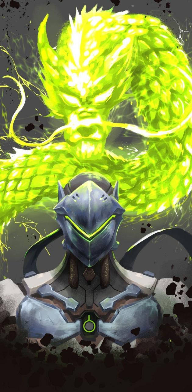 Dragon And Azurite Genji Iphone Wallpaper