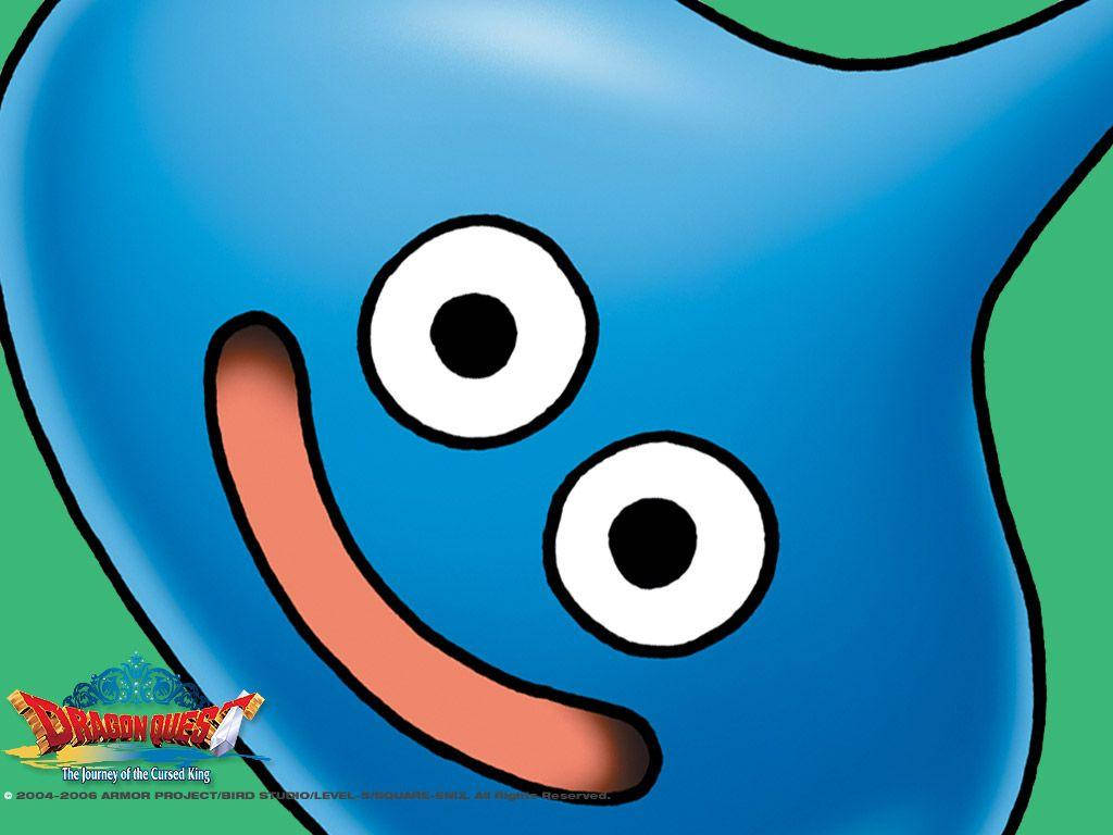 Dragon Quest Slime With Green Background Wallpaper