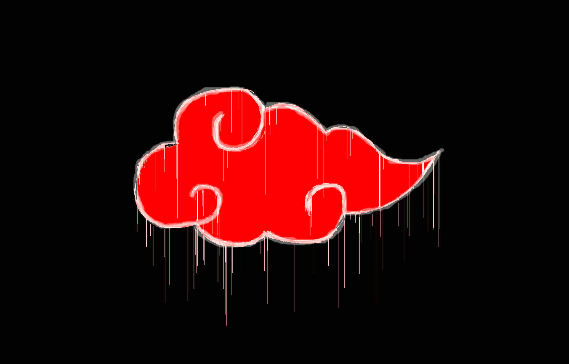 Dripping Paint Akatsuki Cloud Iphone Wallpaper