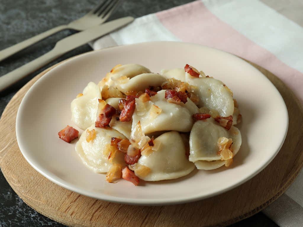 Dumplingswith Bacon Topping Wallpaper