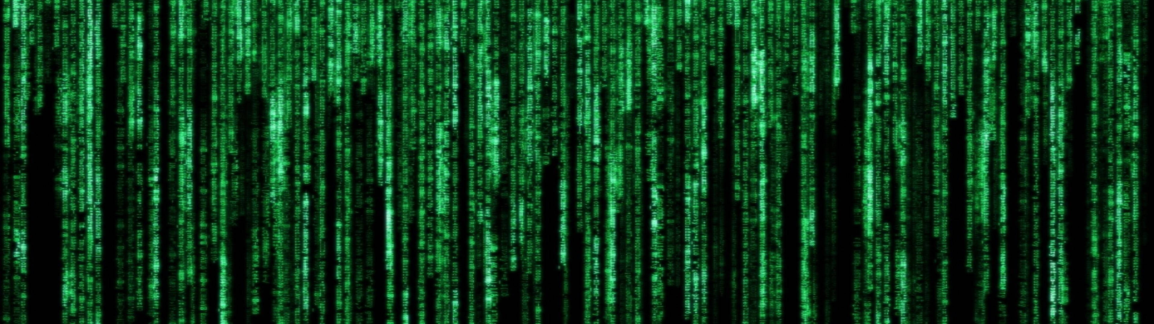 Dynamic Green Binary Hack Matrix Wallpaper