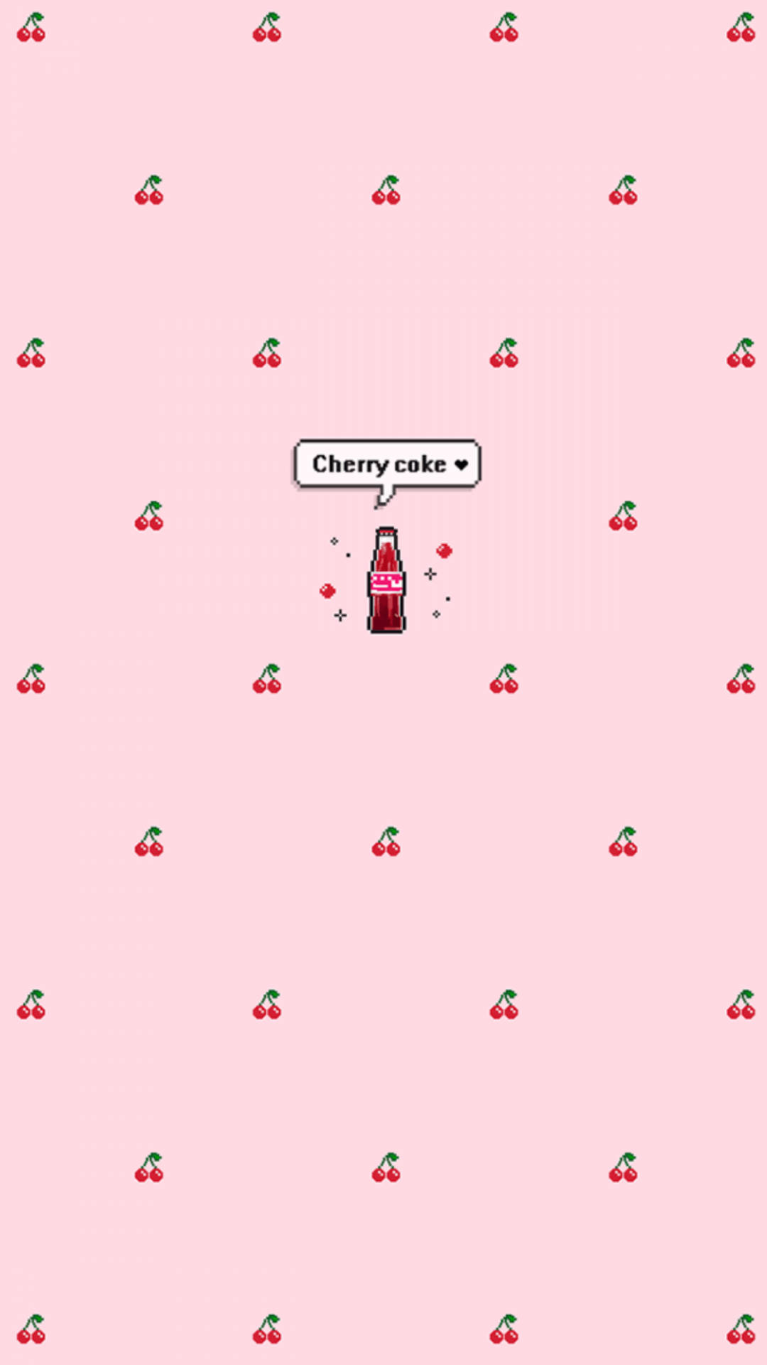 E-girl Aesthetic Cherry Coke Pixel Art Wallpaper