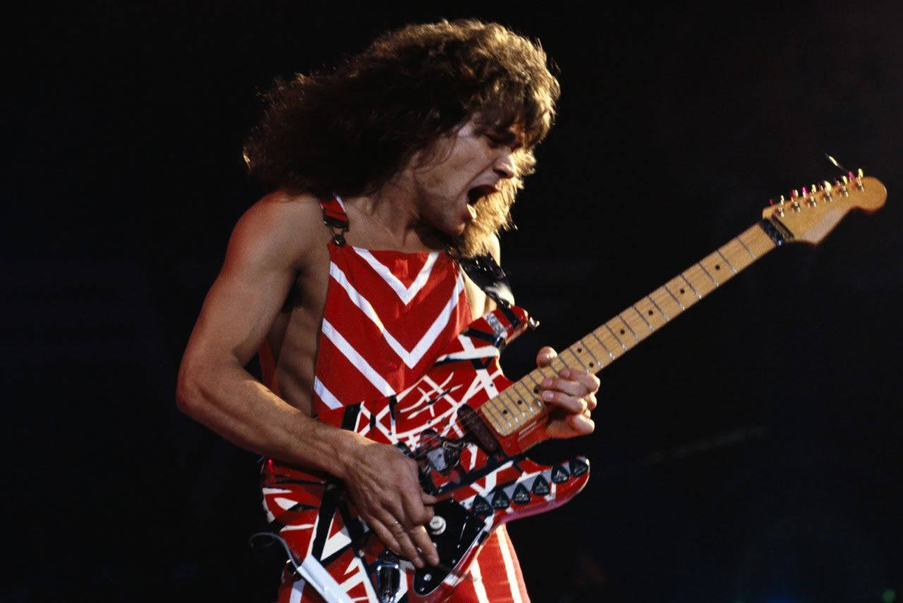 Eddie Van Halen In Cool Jumpsuit Wallpaper