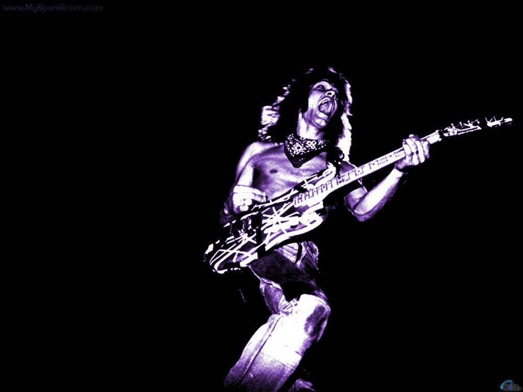 Eddie Van Halen Purple Lights Wallpaper