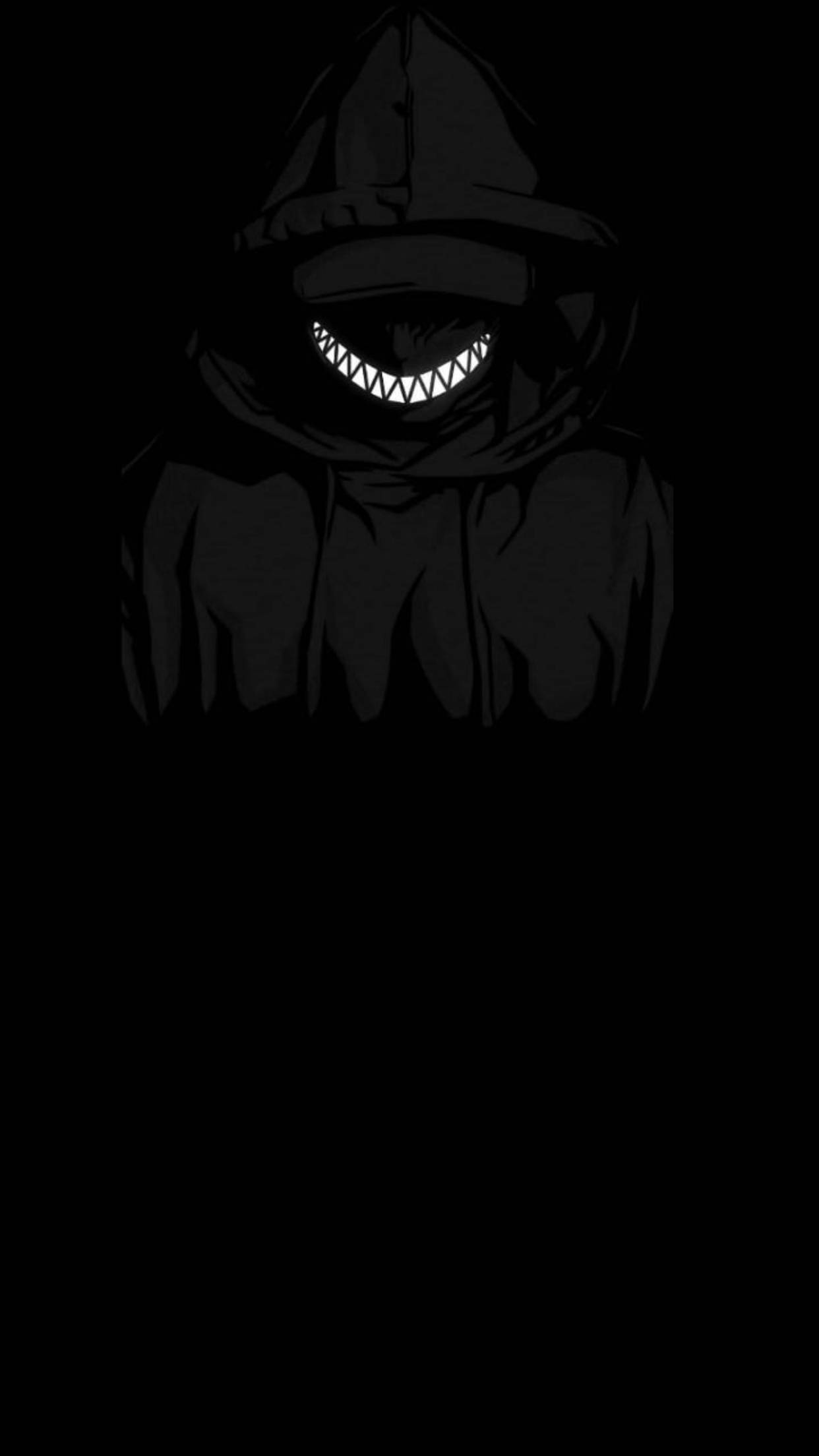 Eerie Illustration On Black Iphone 6 Plus Wallpaper