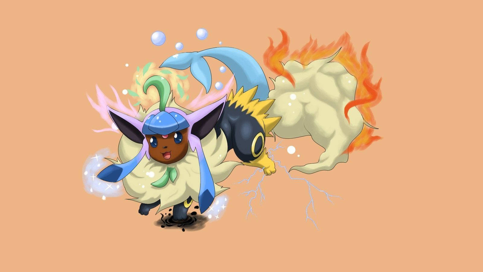 Eevee Evolutions In One Body Wallpaper