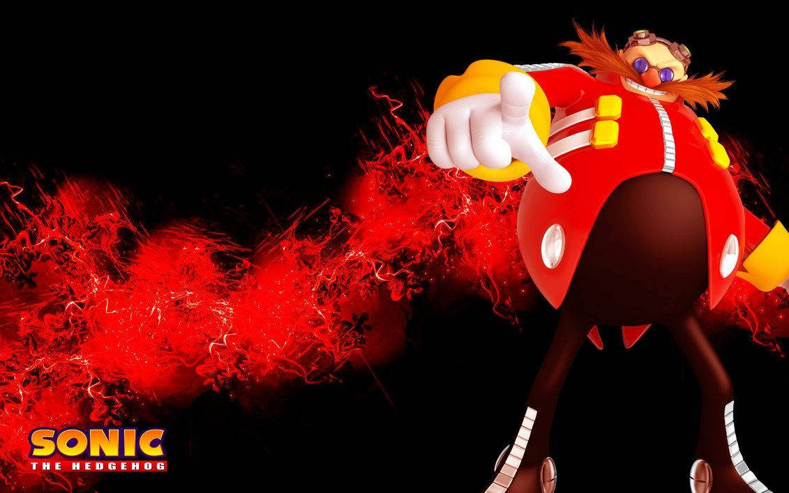 Eggman Red Flame Poster Wallpaper