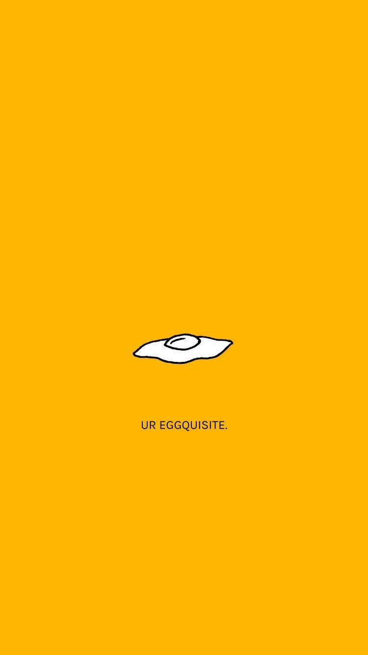 Eggquisite In Cute Yellow Background Wallpaper