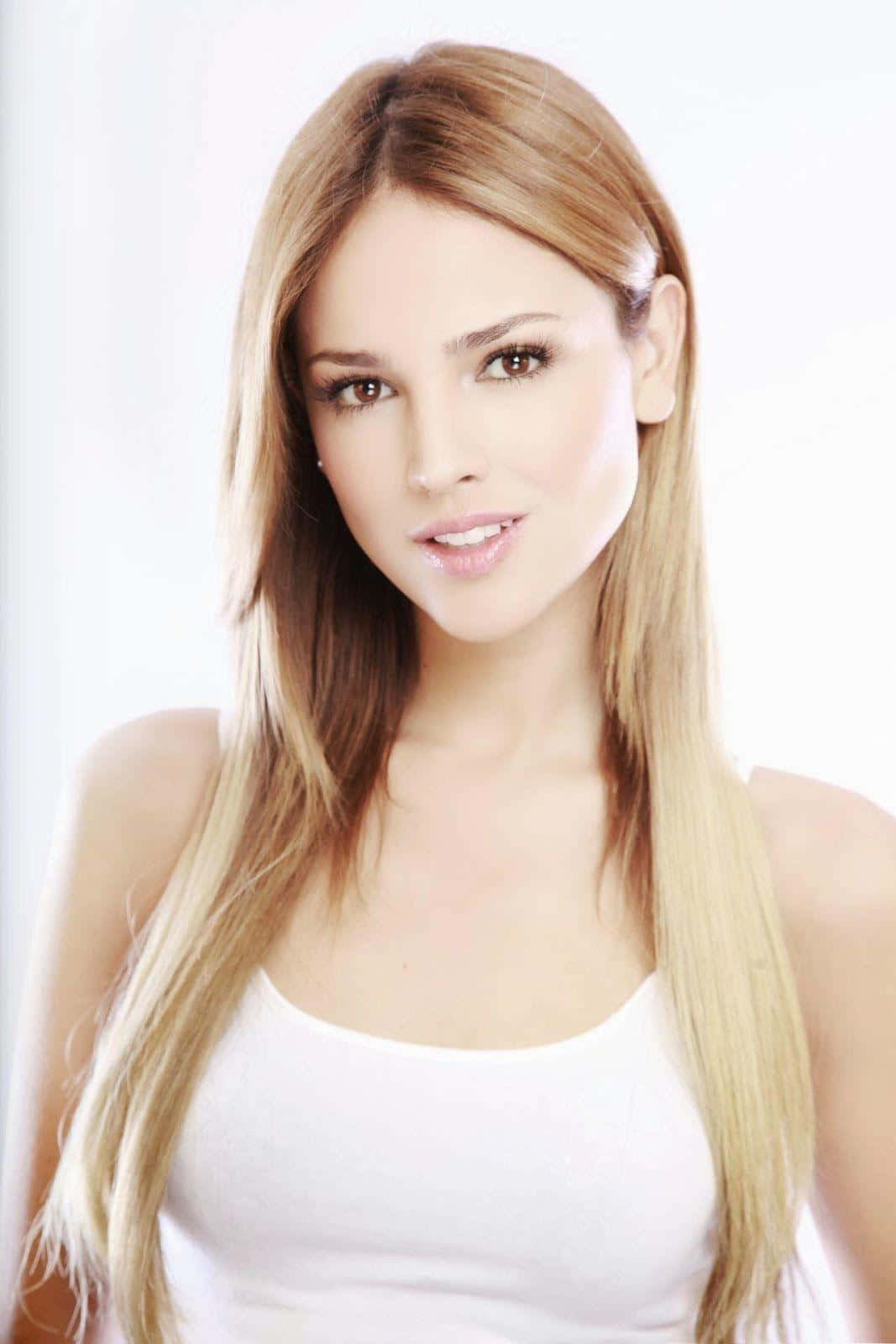 Eiza Gonzalez White Tank Top Portrait Wallpaper