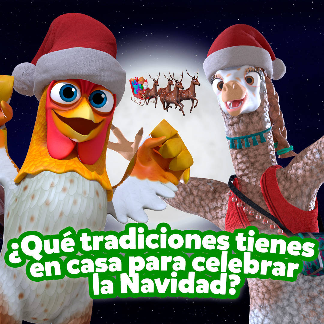 El Reino Infantil Chicken And Reindeers Wallpaper