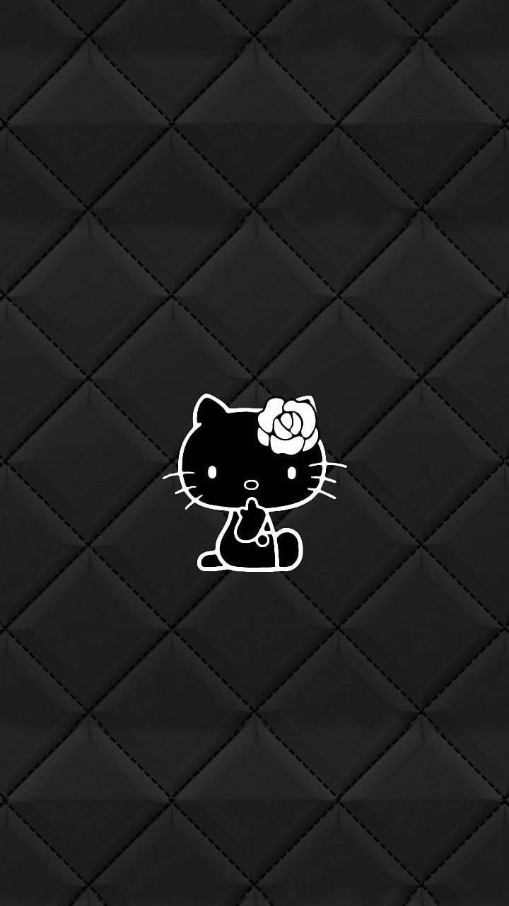 Elegant Black Hello Kitty Wallpaper