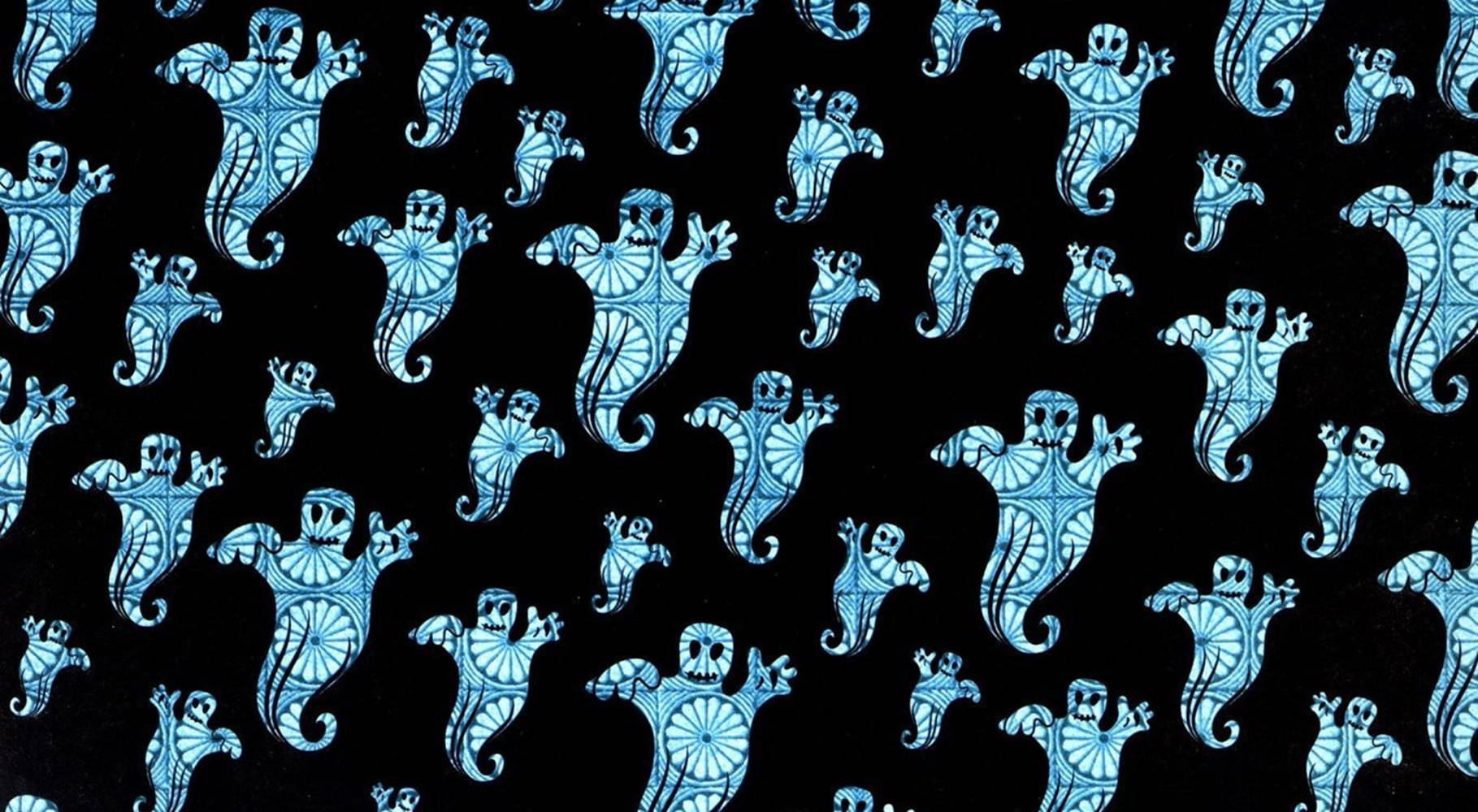 Embracing The Eerie: Ethereal Blue Ghost Aesthetic Wallpaper