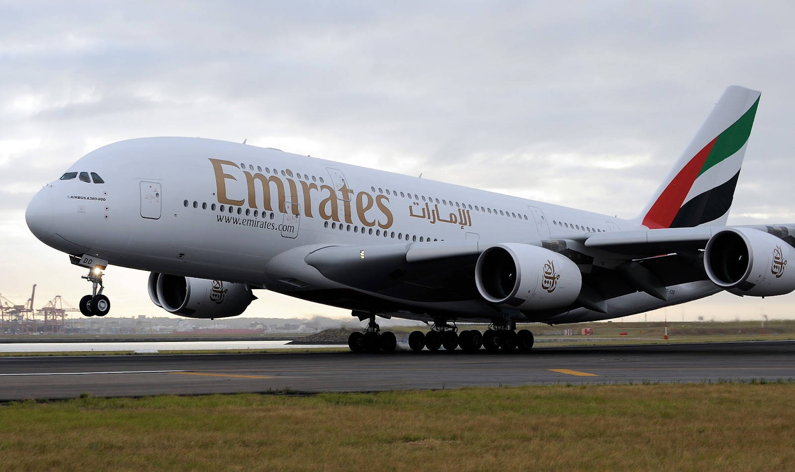 Emirates A380 Model In Auckland Airport Wallpaper