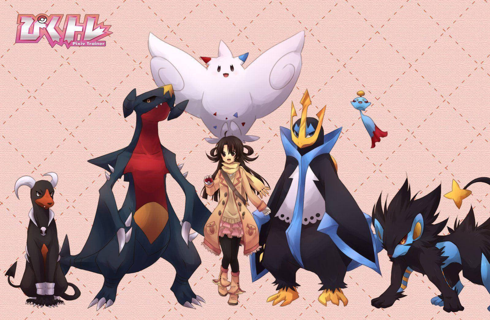 Empoleon With Trainer Wallpaper