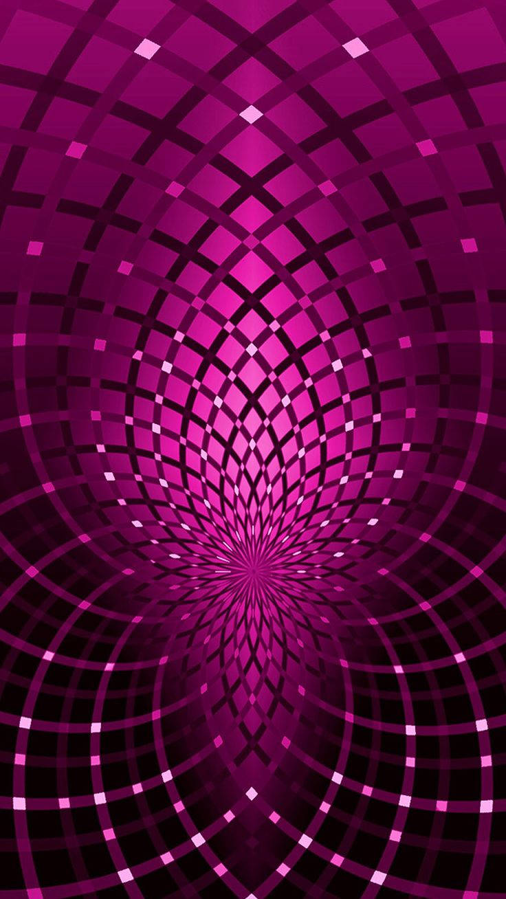 Enjoy The Elegance Of The 3d Kaleidoscope Shapes On Your Iphone With A Touch Of Pink. Wallpaper