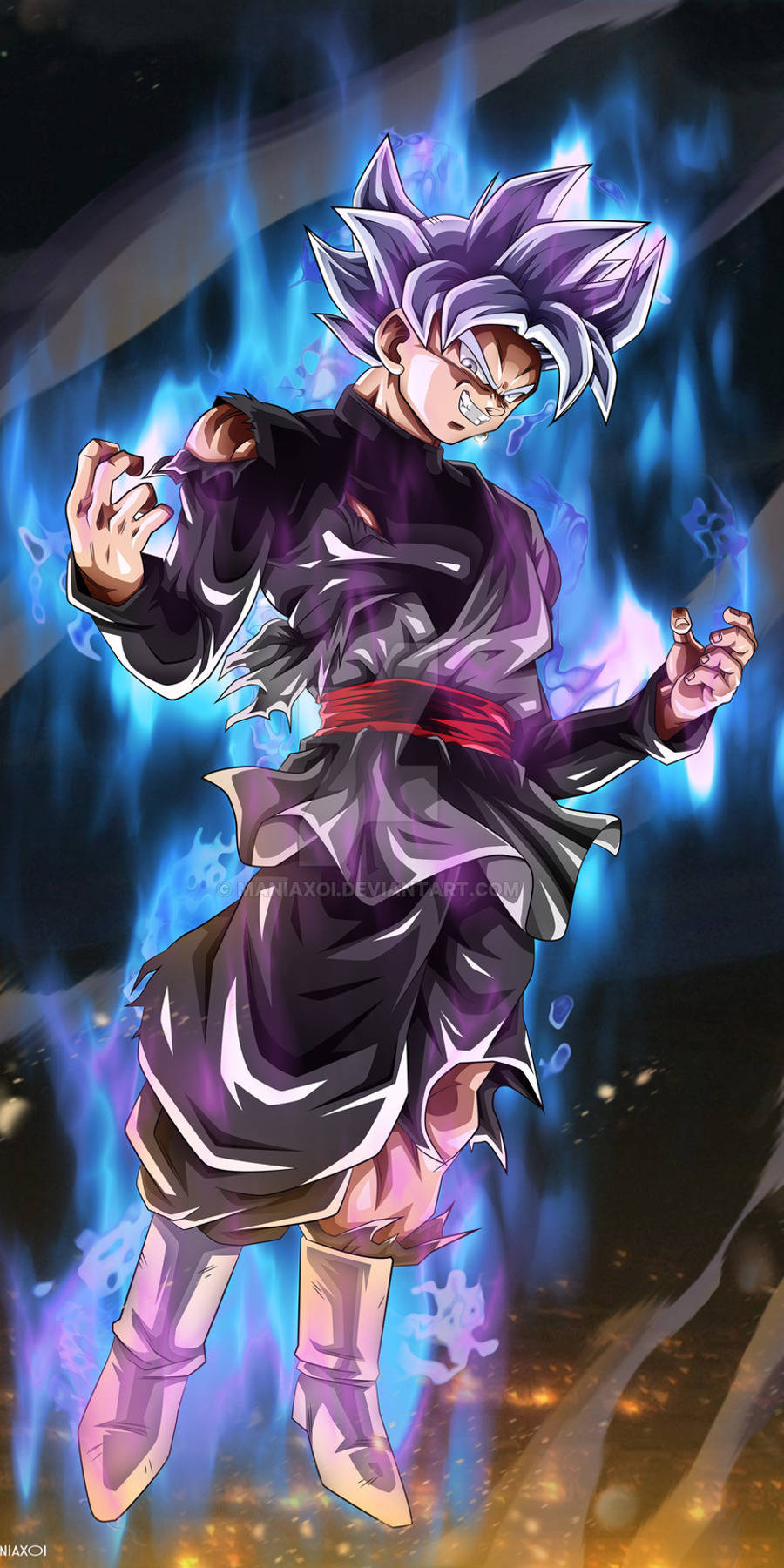 Enraged Goku Black Ready To Unleash The Full Power Of His Form Wallpaper