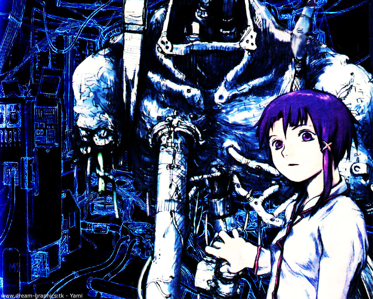 Enter The Wired World Of Serial Experiments Lain Wallpaper