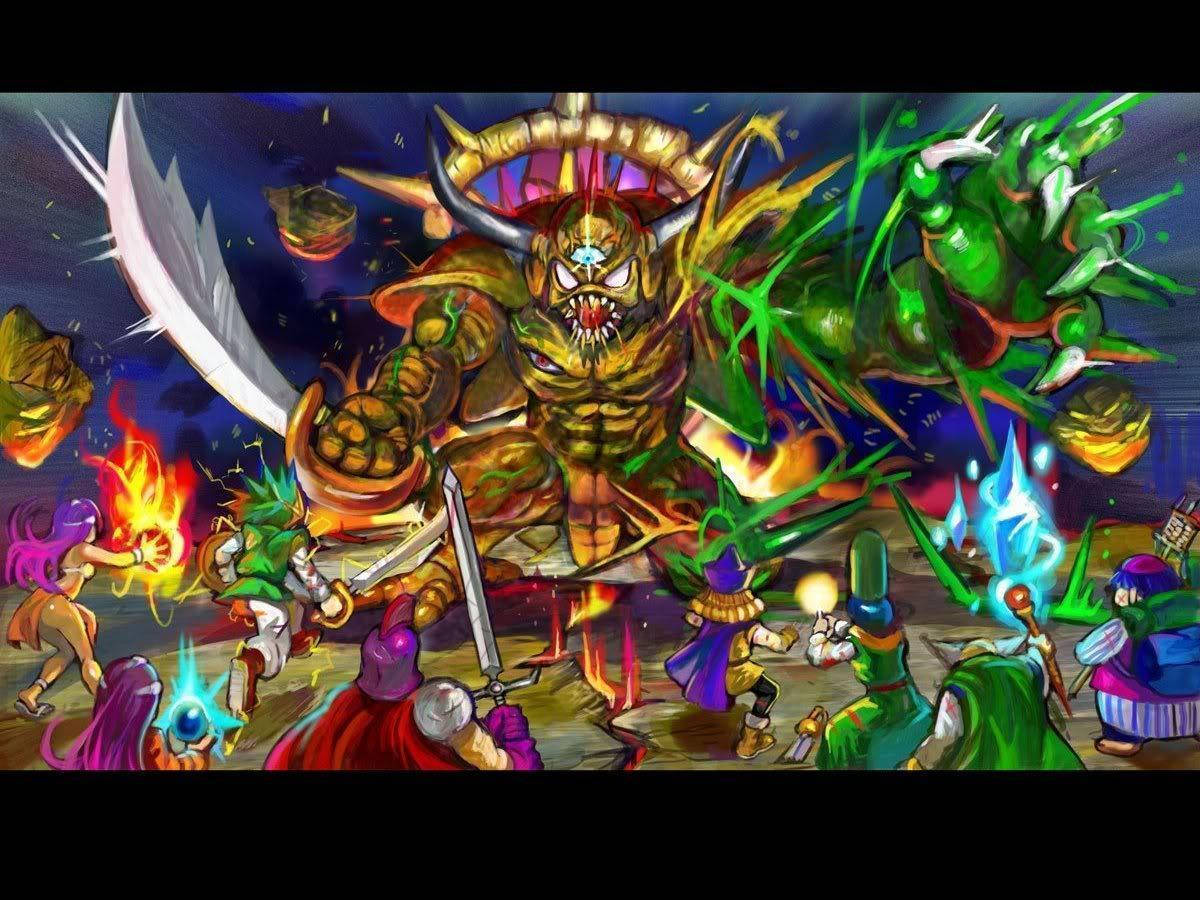 Epic Dragon Quest Fight Wallpaper