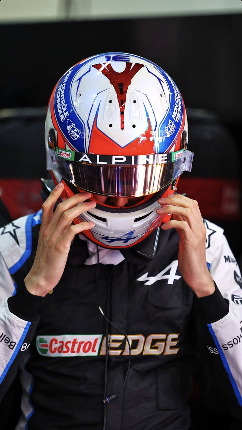 Esteban Ocon Removing Helmet Wallpaper