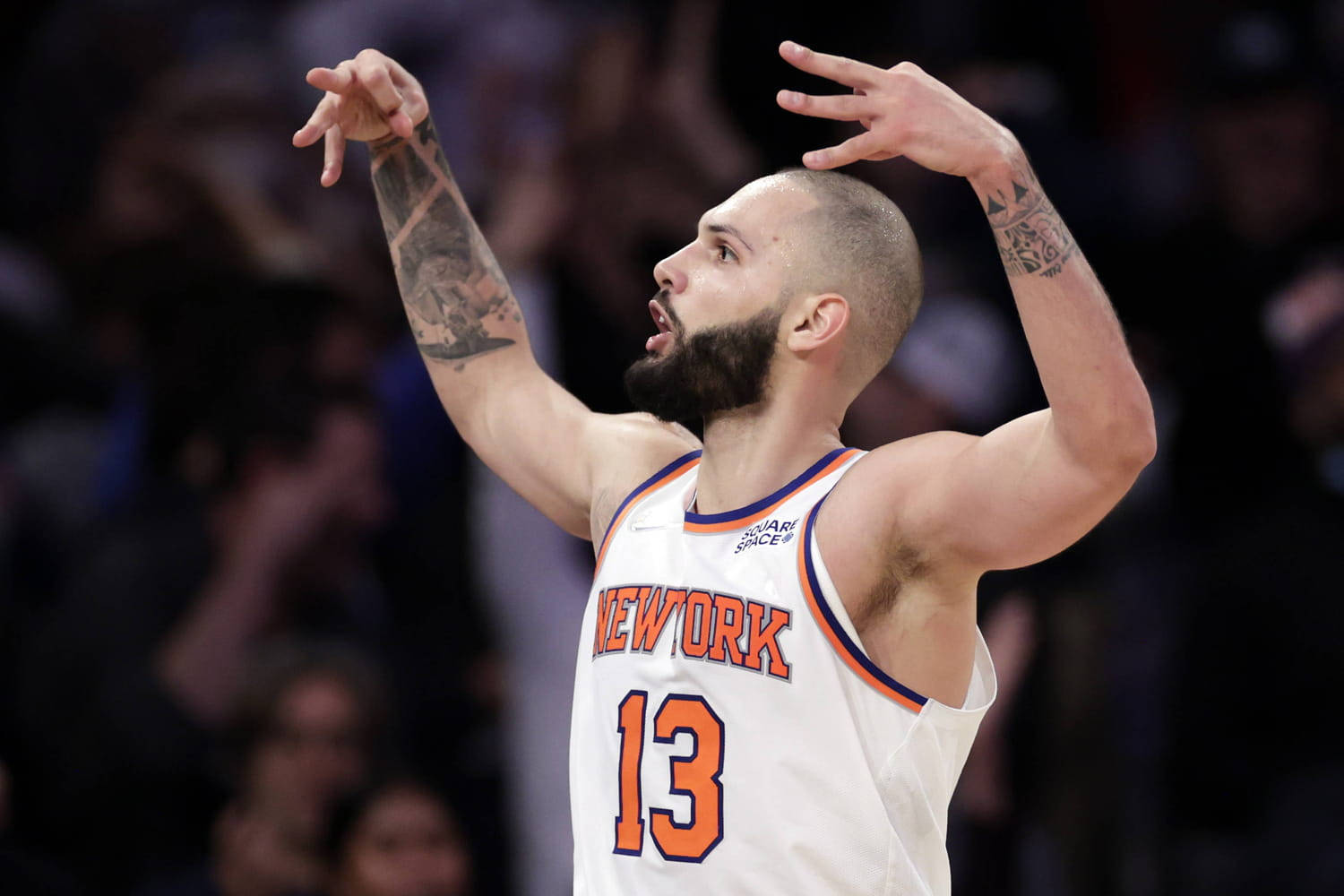 Evan Fournier Chicago Bulls Vs. New York Knicks Three Point Wallpaper