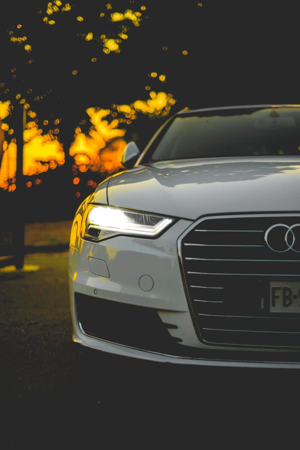 Expensive White Audi Wallpaper