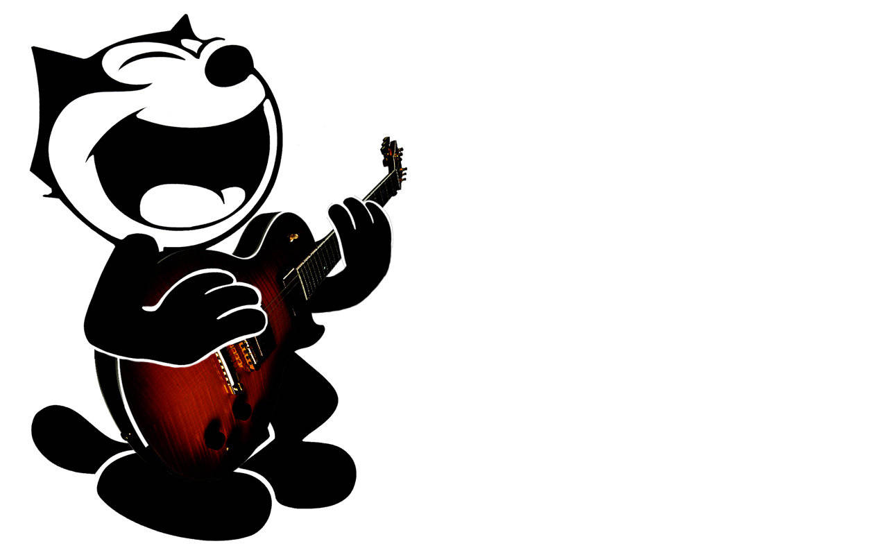 Felix The Cat Playing Guitar Wallpaper