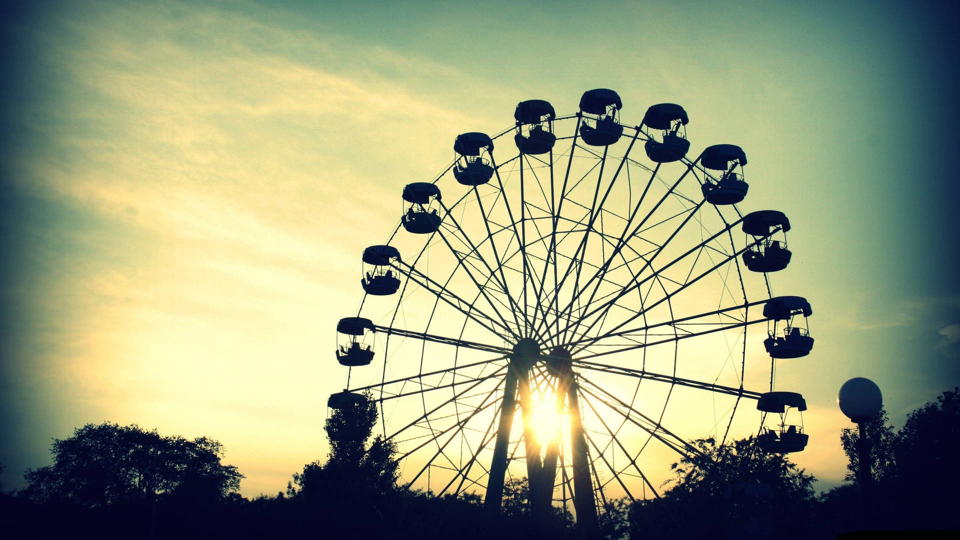 Ferris Wheel Dark Image Wallpaper