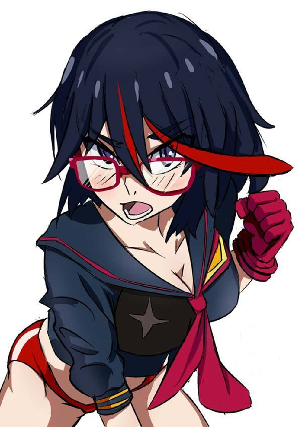 Fierce And Determined, Ryuko Matoi Unleashes Her Power Wallpaper