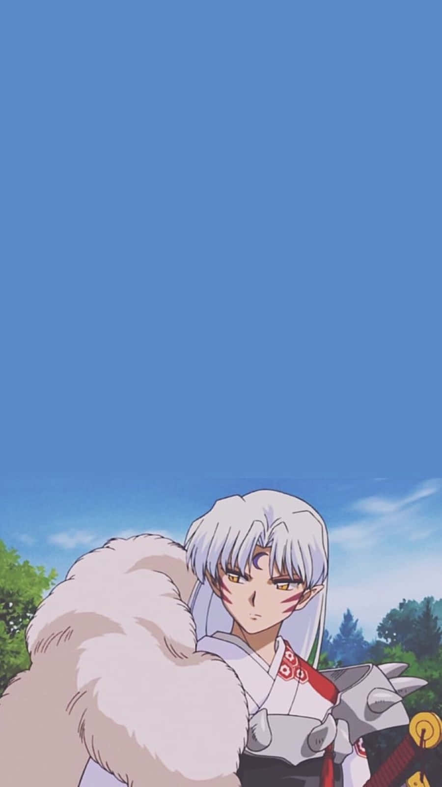 Fierce Sesshomaru In Action Wallpaper