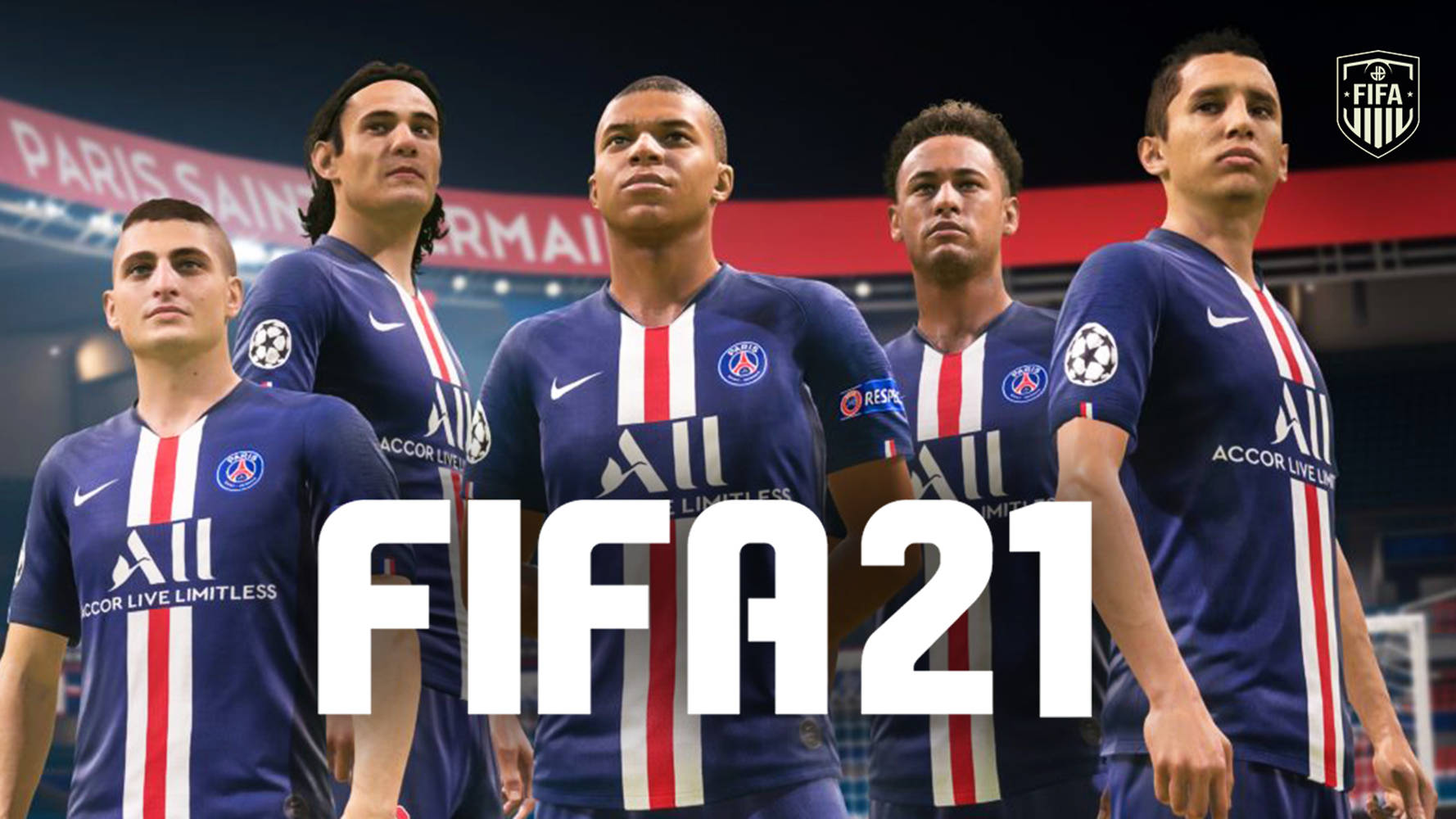 Fifa 21 Five Masculine Football Players Wallpaper