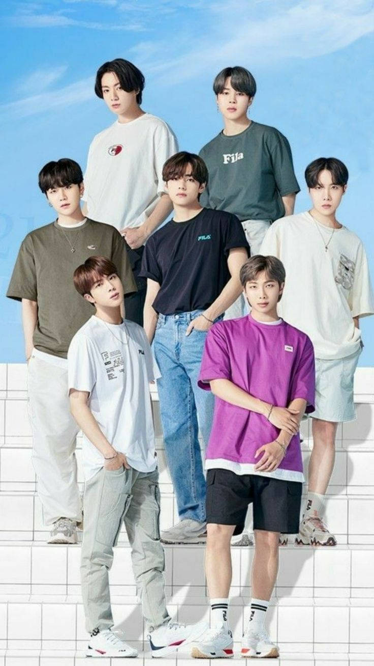 Fila Bts Posing Wallpaper