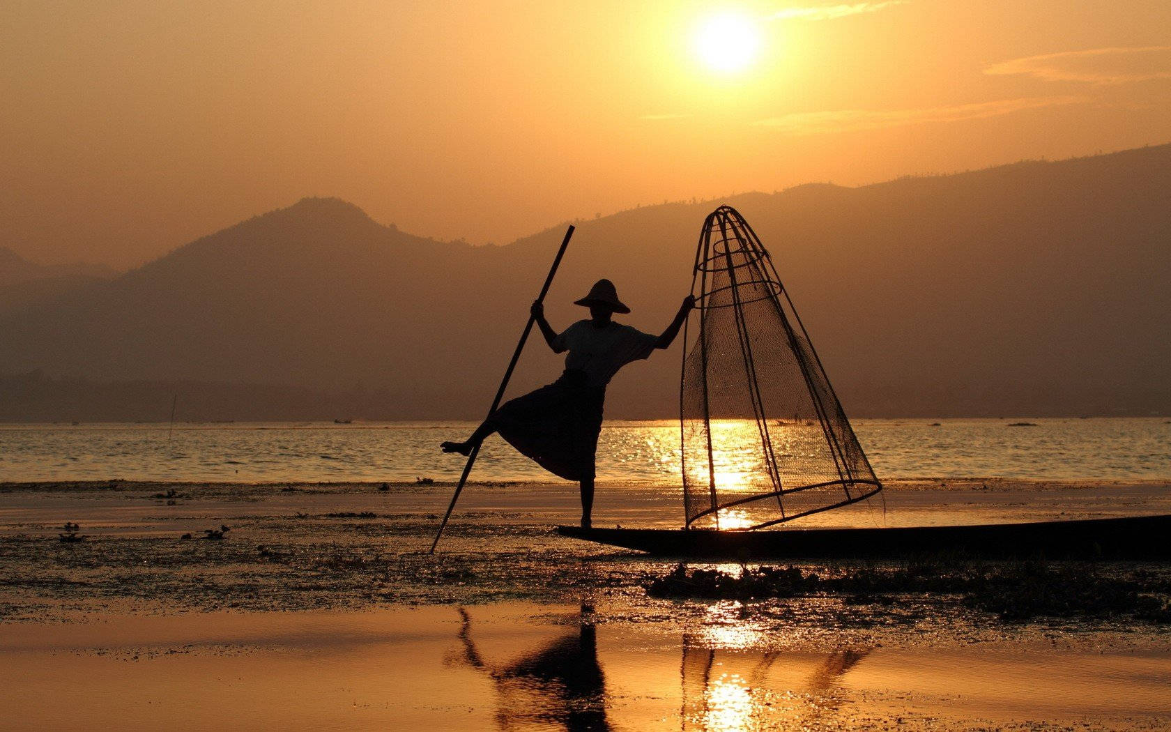 Fisherman On Myanmar Wallpaper