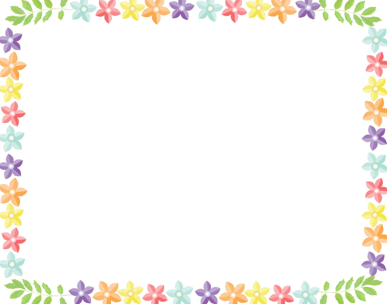 Floral Frame Border Design Wallpaper