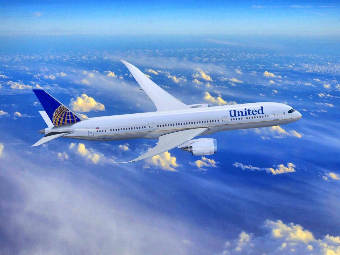 Flying United Airplane Wallpaper