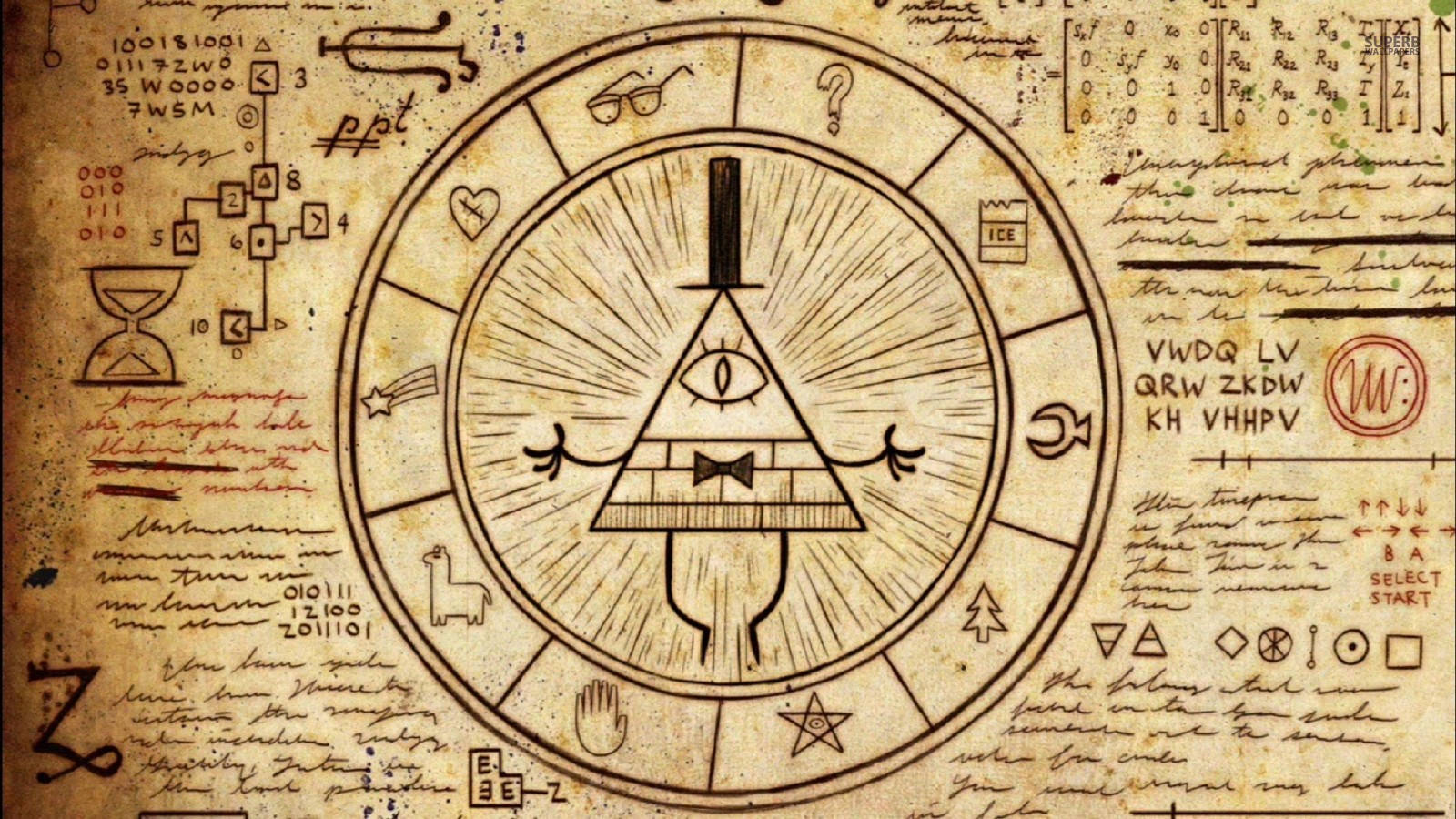 Follow Bill Cipher's Symbol And Unlock The Mystery Of Gravity Falls Wallpaper