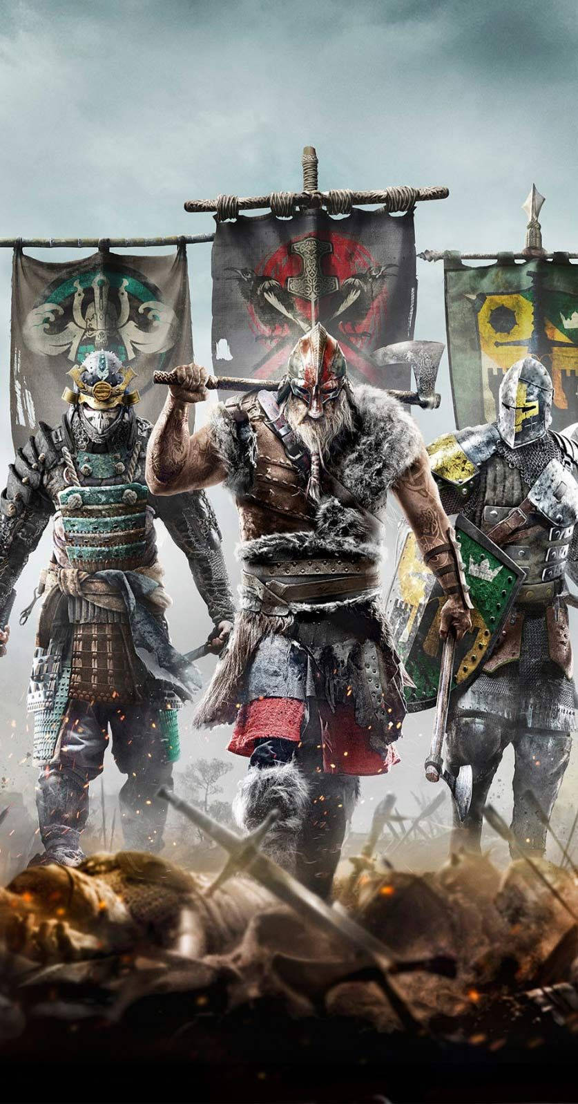 For Honor Phone Faction Representatives Walking Wallpaper