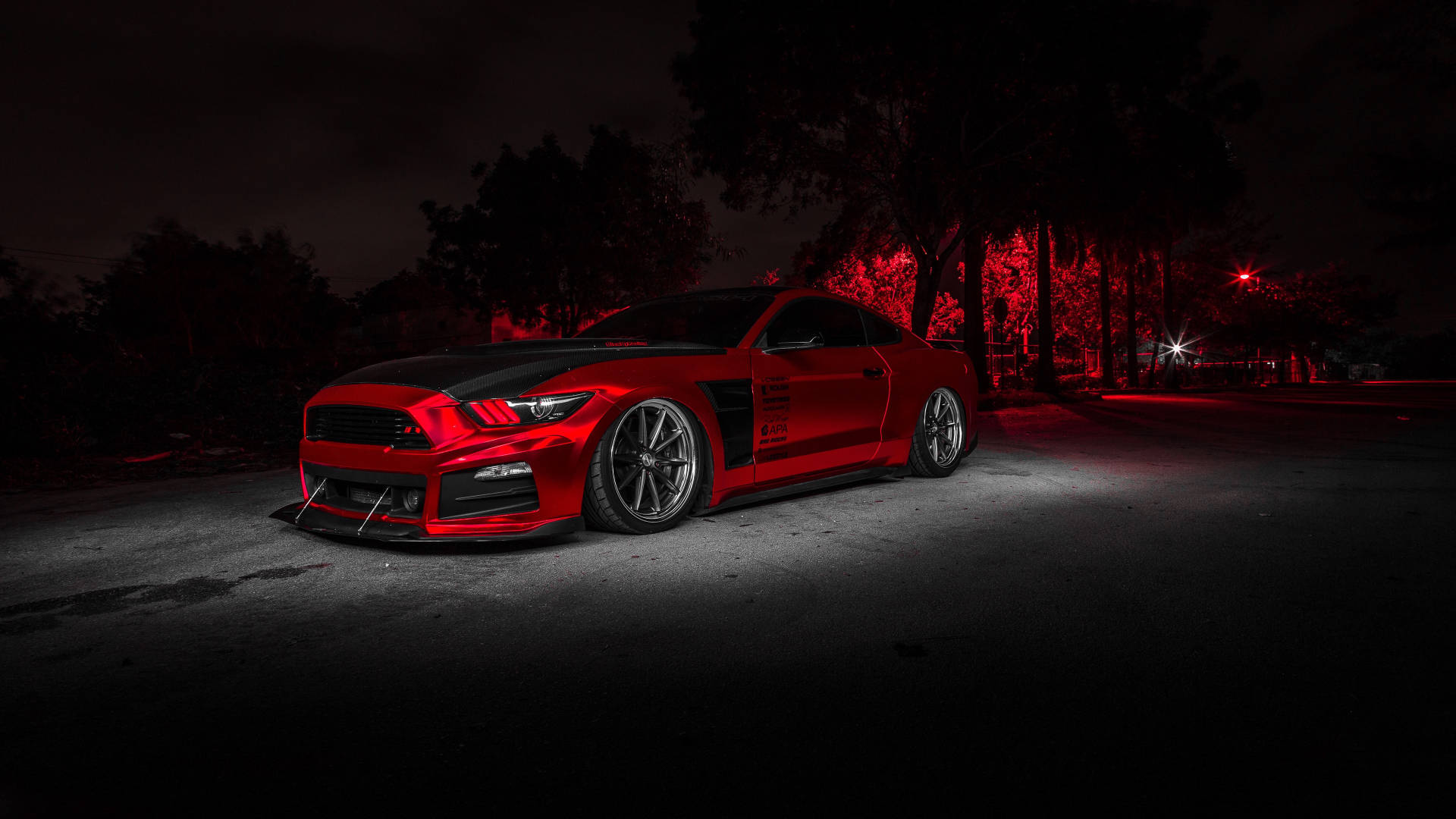 Ford Mustang Hd Red Aesthetic Wallpaper