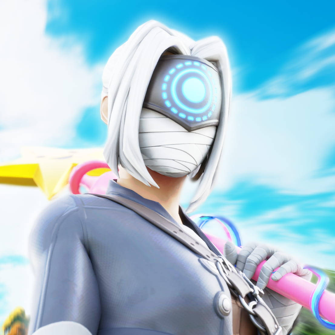 Fortnite Pfp Focus Outfit Close Up Wallpaper