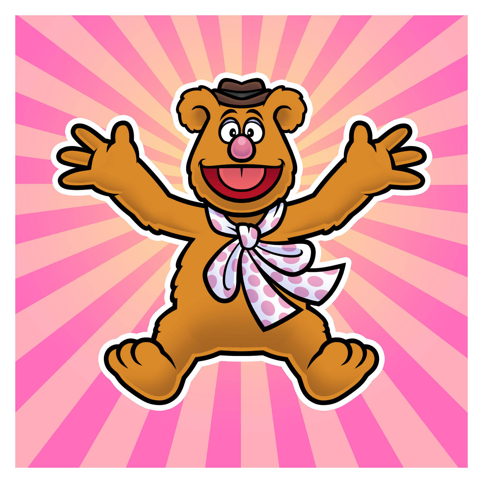 Fozzie Bear With Purple Scarf Wallpaper