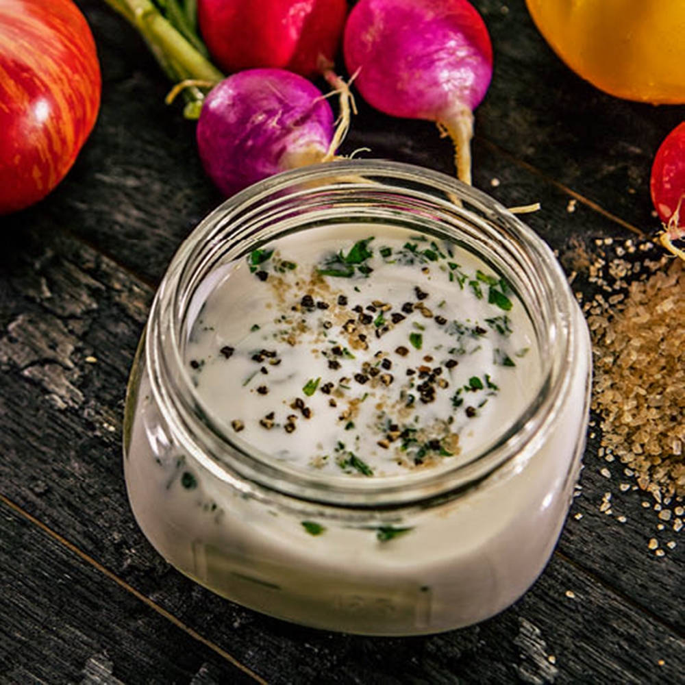 Fresh Buttermilk In A Vintage Jar Wallpaper