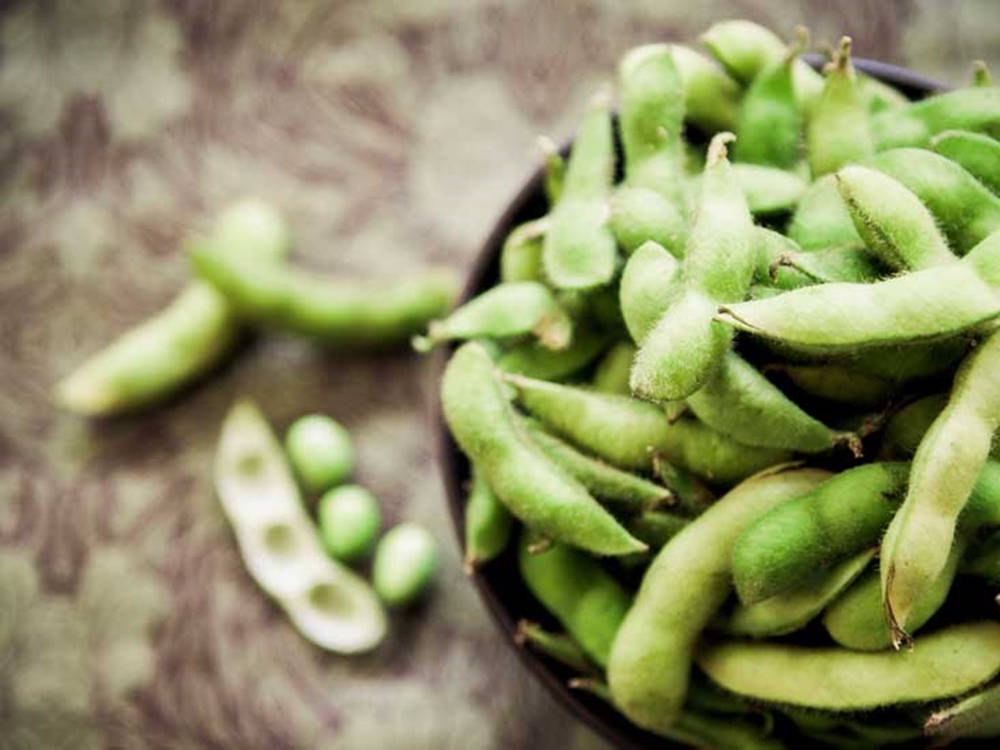 Fresh Edamame Beans In A Bowl Wallpaper