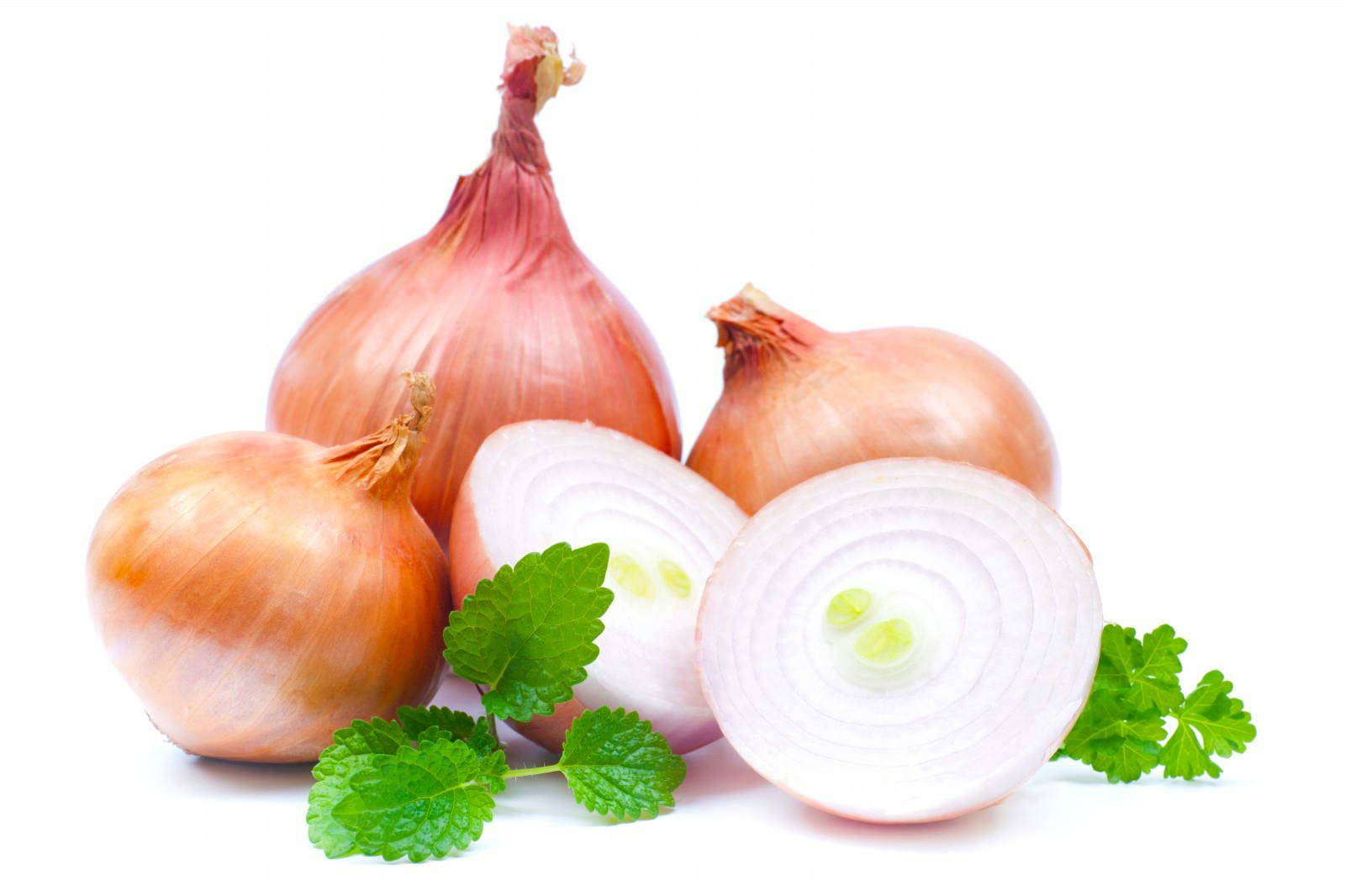 Fresh Onions Mingled With Aromatic Mint And Coriander Wallpaper