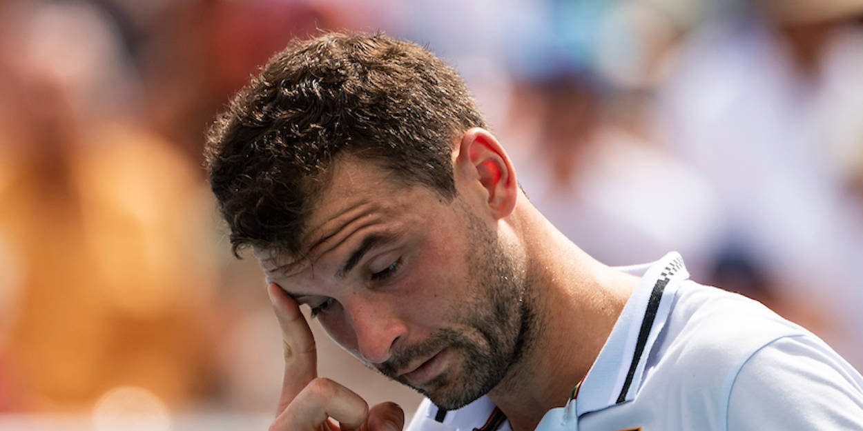 Frustrated Grigor Dimitrov Wallpaper