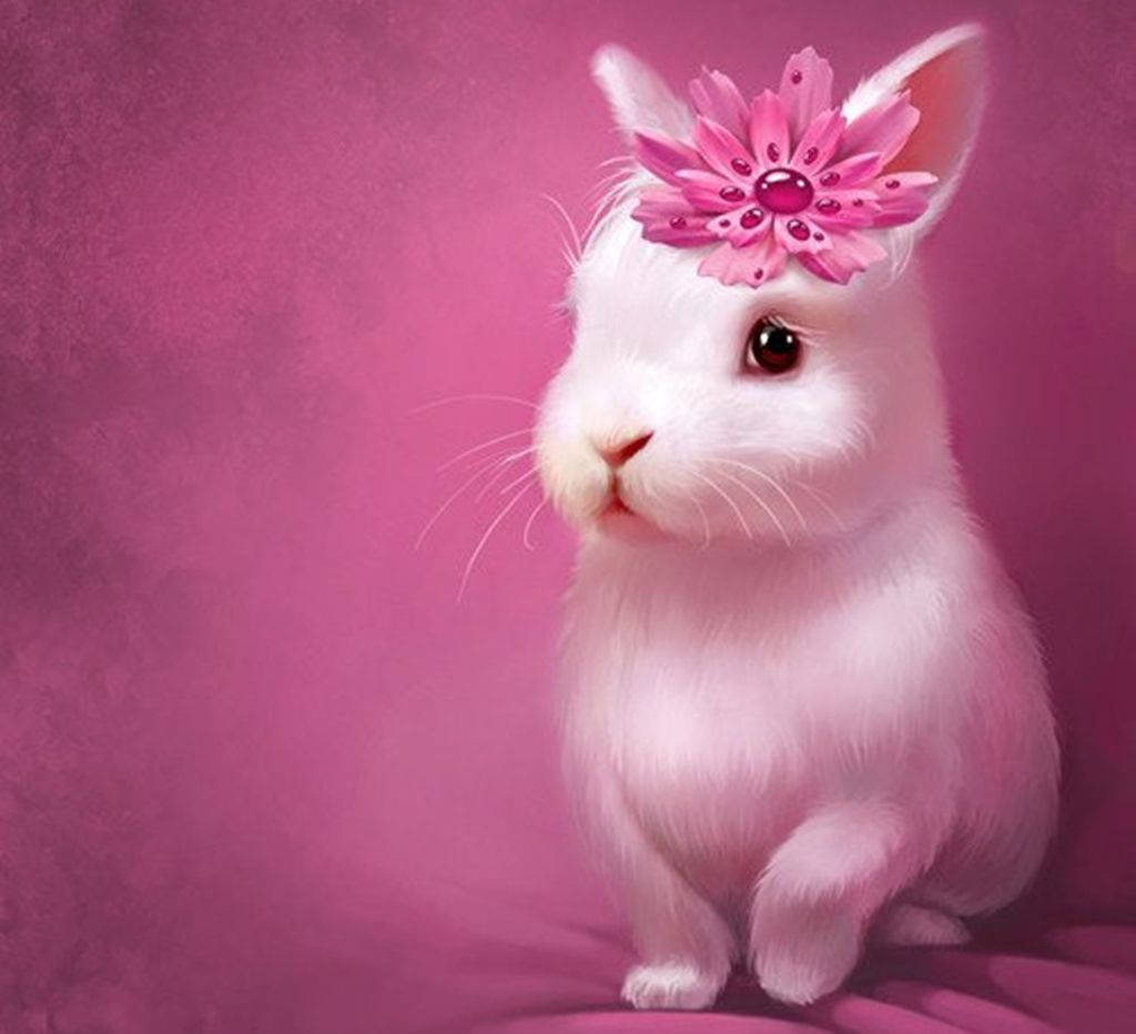 Fun And Fluffy Bunny Enjoys The Spring Sunshine Wallpaper