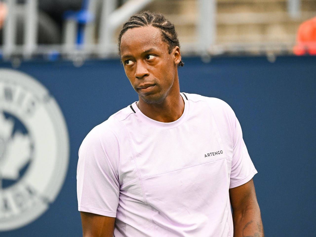 Gael Monfils In White Shirt Wallpaper