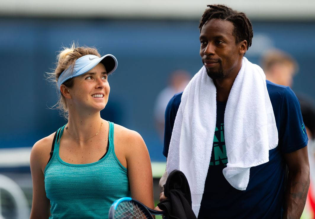 Gael Monfils Walking With Elina Svitolina Wallpaper