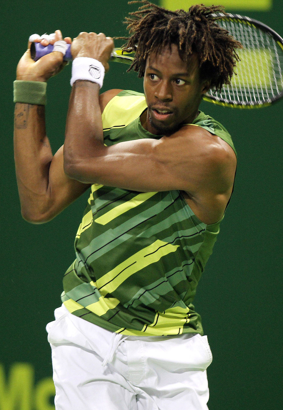 Gael Monfils Wearing Green Wallpaper