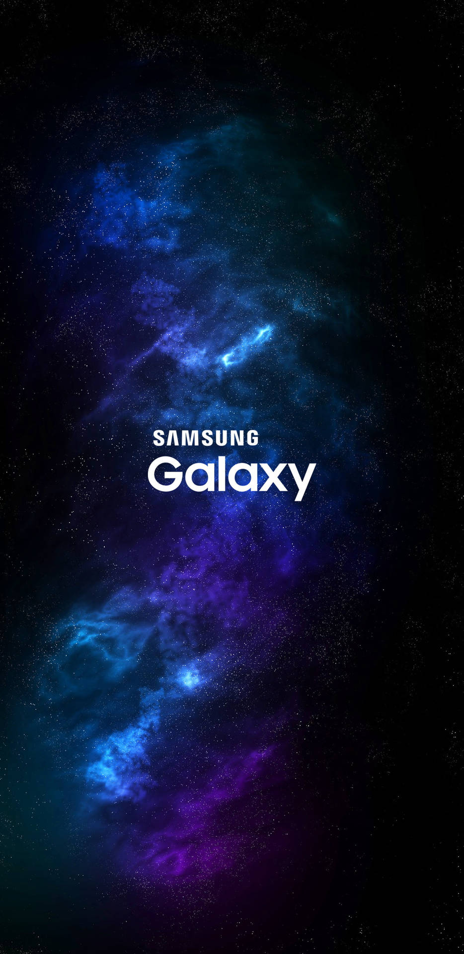 Galaxy And Logo Of Samsung Full Hd Wallpaper