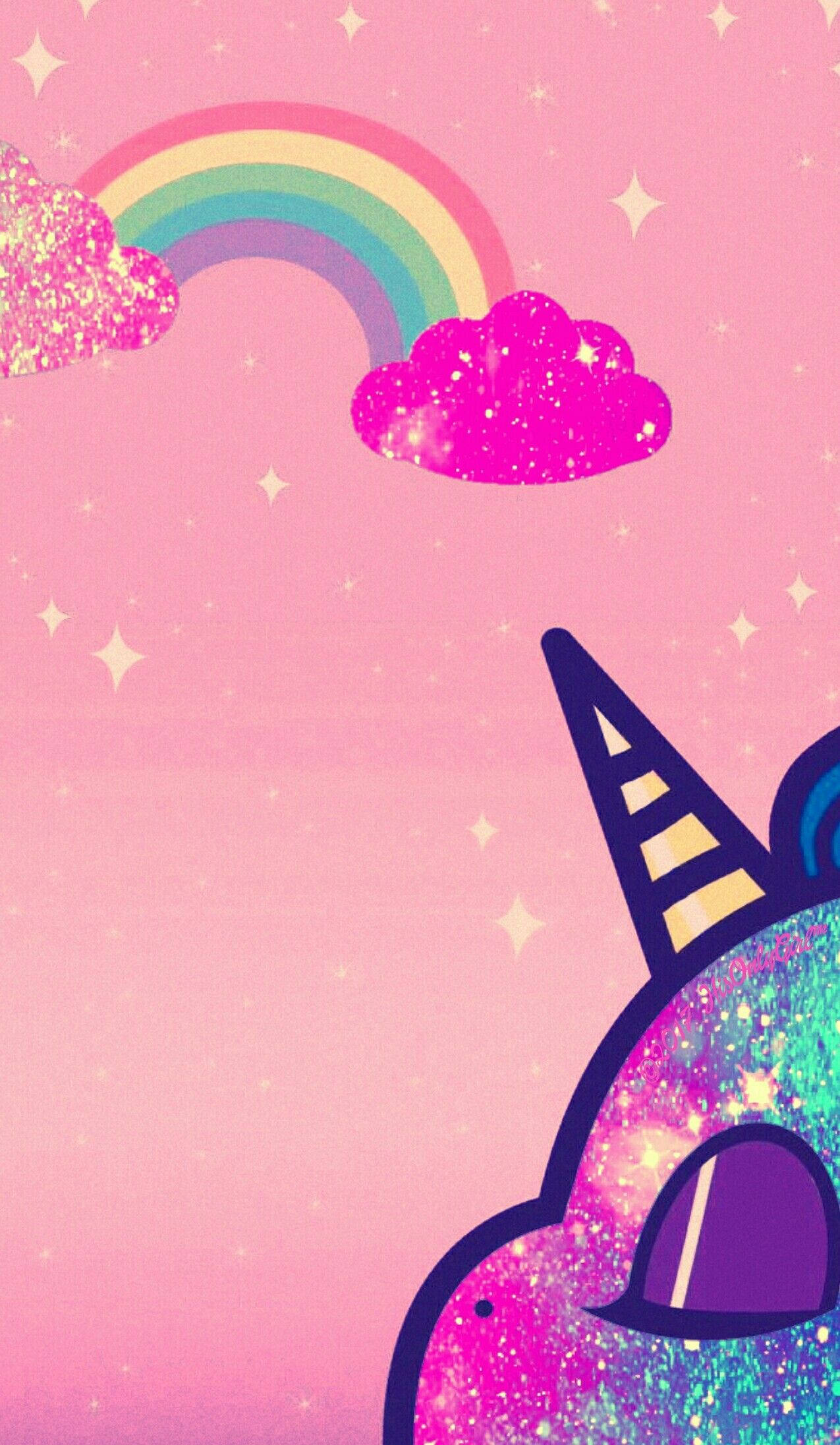 Galaxy Unicorn With Colorful Rainbow Wallpaper